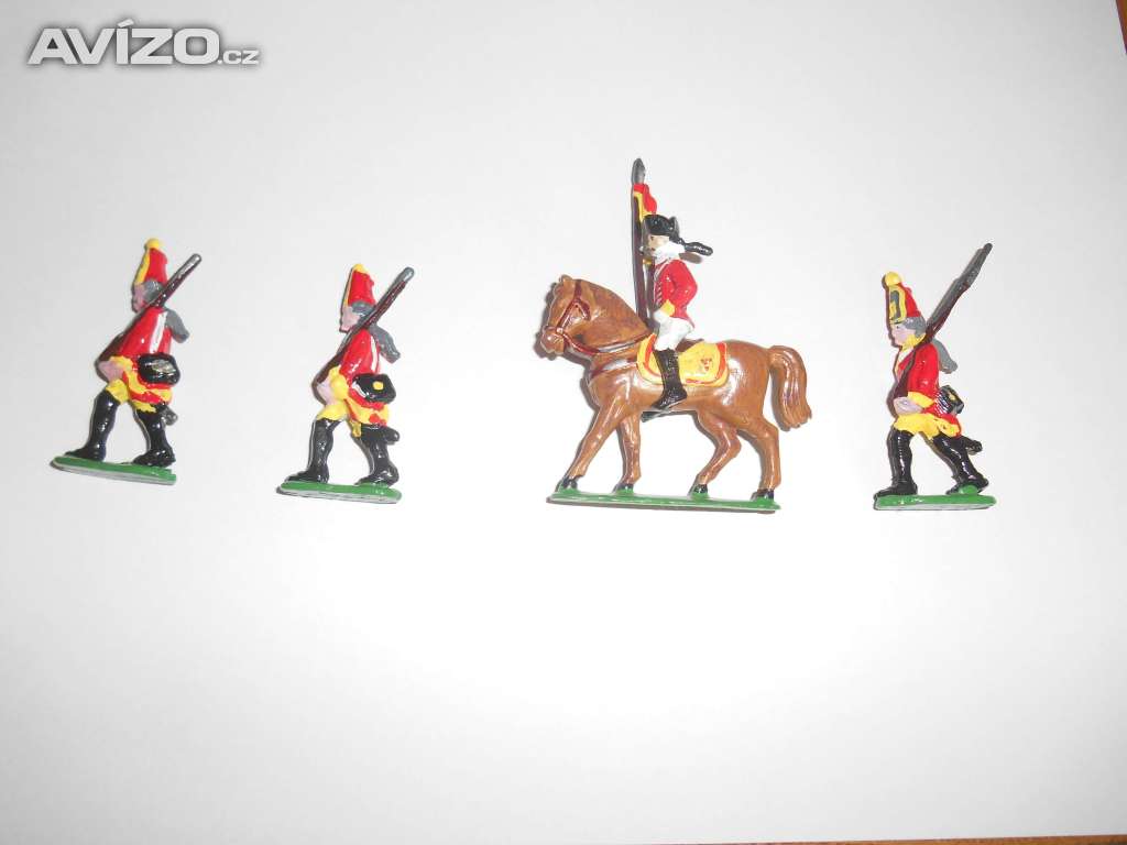 Cínové figurky - rytíři .7.letá válka a další vojáčci