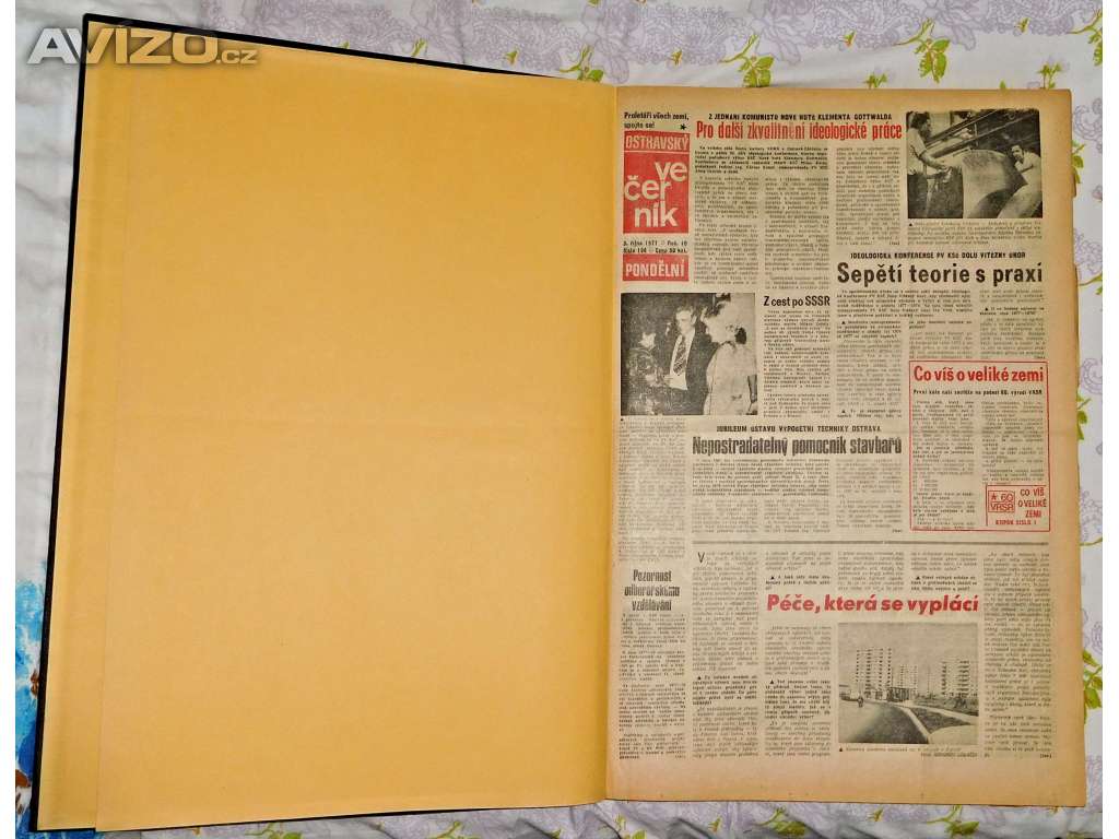 Ostravskému patriotovi nabízím sešitá čísla 4.čtvrtletí roku 1977 Ostravský večerník. 
