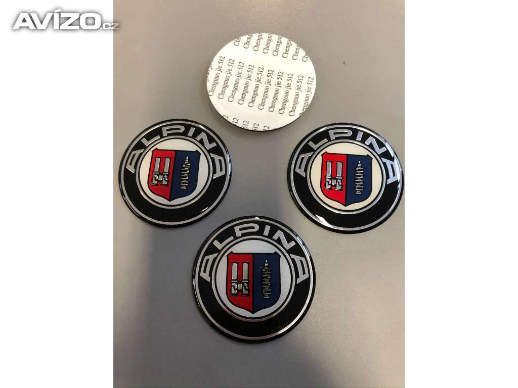 Středové pokličky / samolepky alu kola ALPINA 64mm