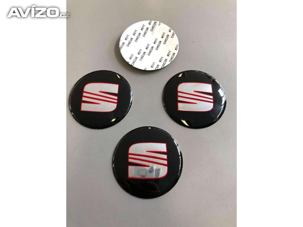 Středové pokličky / samolepky alu kola - SEAT 65mm