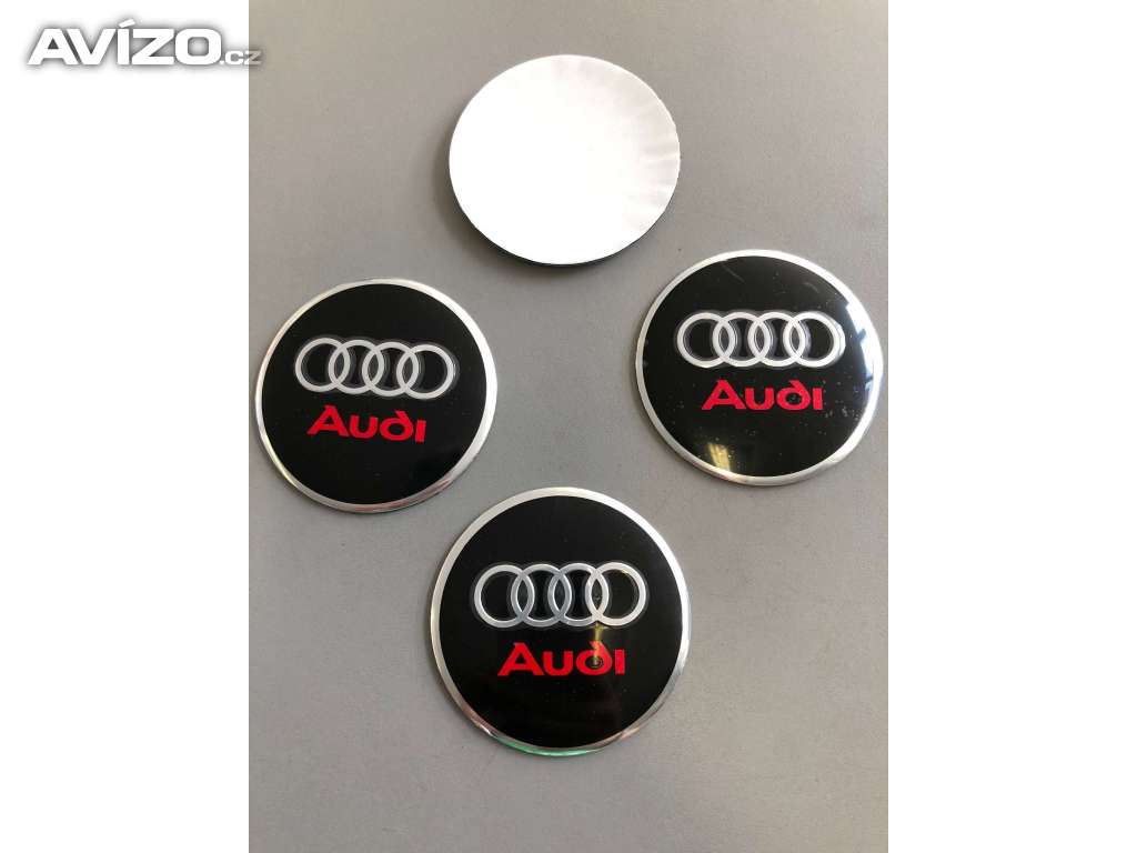 Středové pokličky / samolepky alu kola AUDI + logo