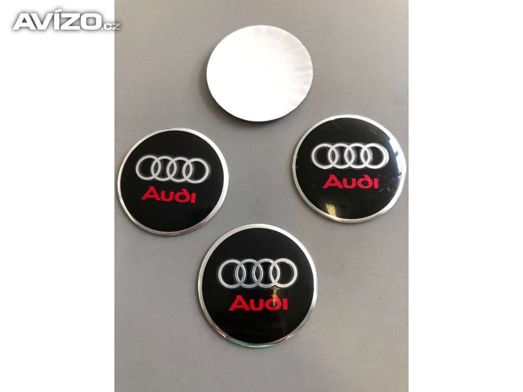 Středové pokličky / samolepky alu kola AUDI + logo