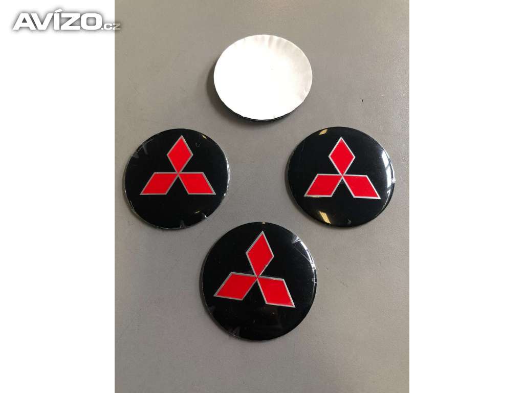 Středové pokličky /samolepky alu MITSUBISHI černé