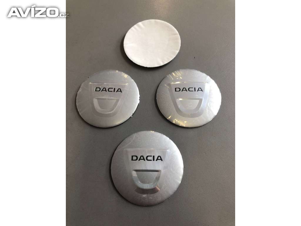 Středové pokličky / samolepky alu kola - DACIA stříbrný