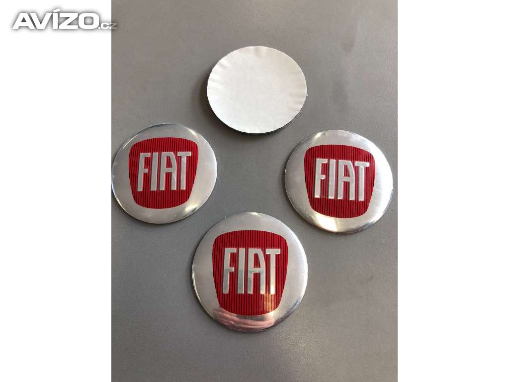 Středové pokličky / samolepky alu kola FIAT chrom