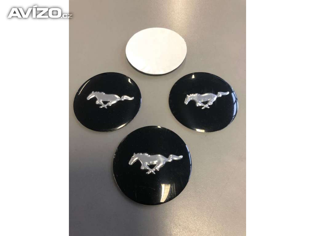 Středové pokličky/samolepky alu kola MUSTANG chrom