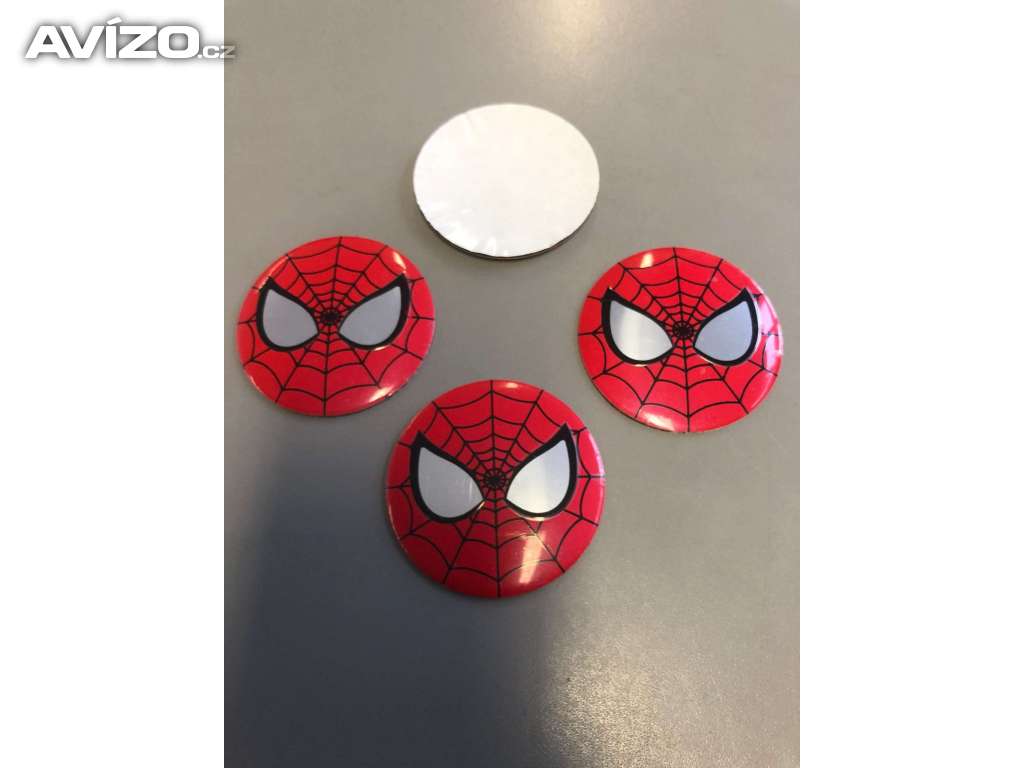 Středové pokličky / samolepky alu kola spiderman