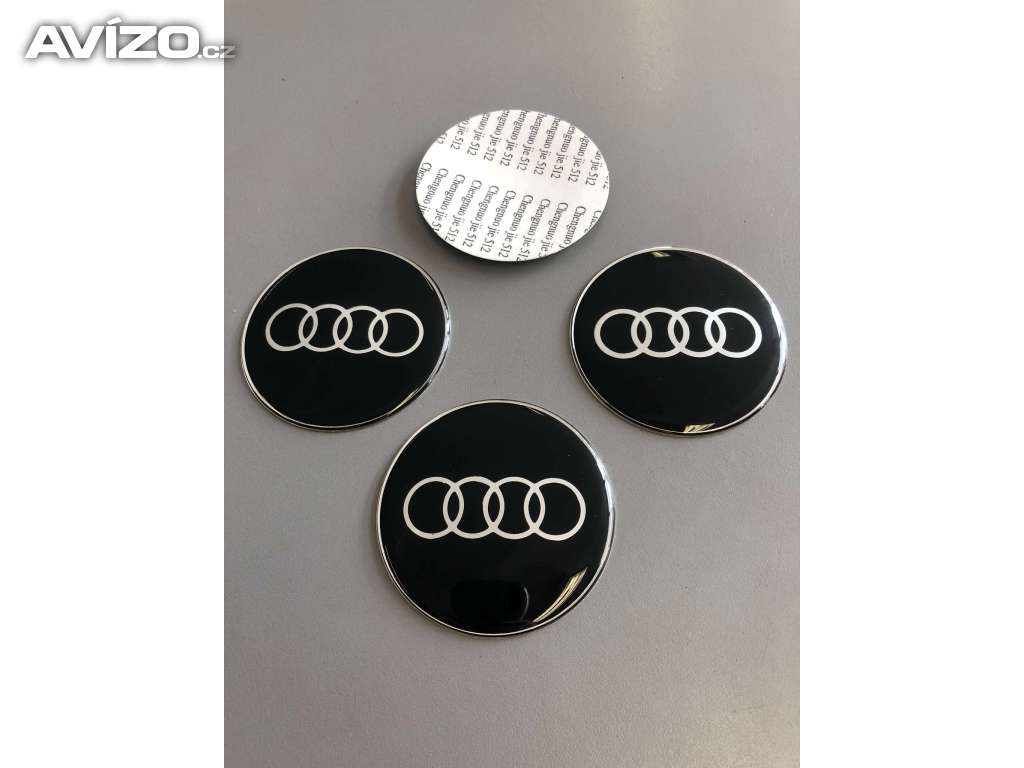 Středové pokličky / samolepky alu kola AUDI 64,5 mm