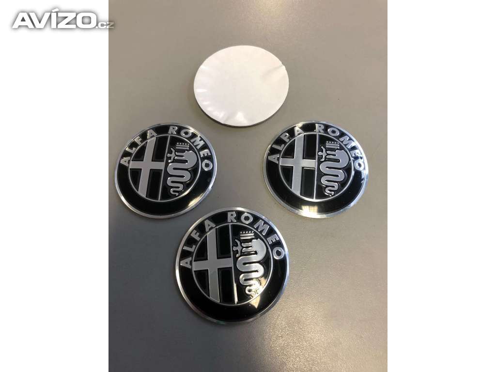 Středové pokličky / samolepky alu kola Alfa Romeo ČB