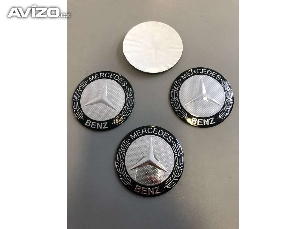 Středové pokličky /samolepky alu kola Mercedes černé 56