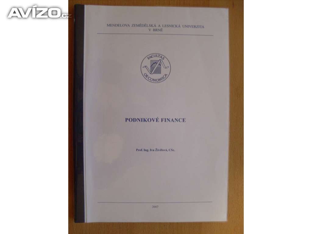 Iva Živělová Podnikové finance