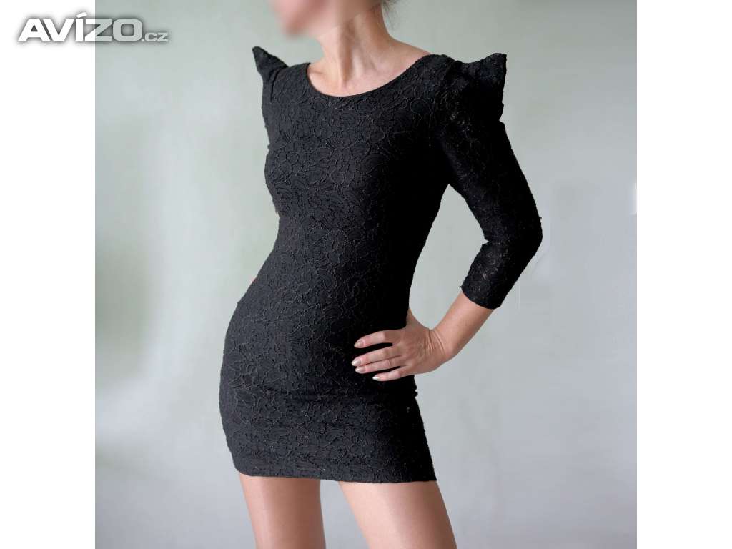 Krajkové šaty se špičatými rameny Miss Selfridge vel.38