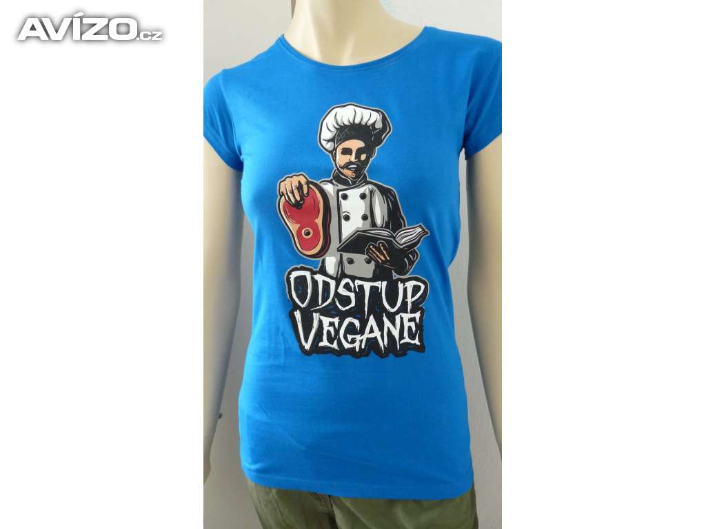 Nové tričko s potiskem odstup vegane Bastard