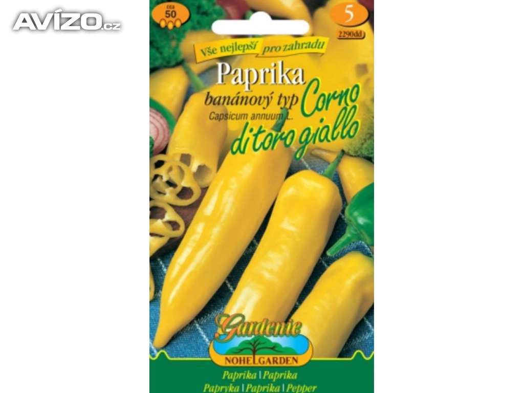 Paprika banánová, Corno di toro giallo (semena) levna-semena.cz
