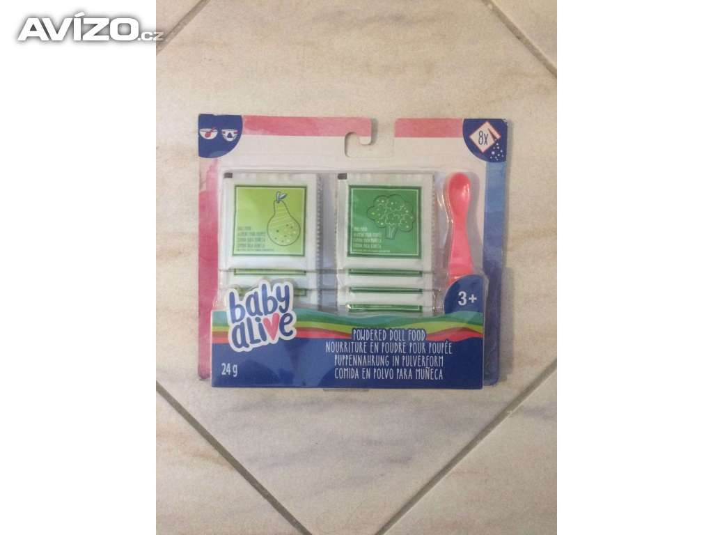 Nové kašičky pro Baby Alive.