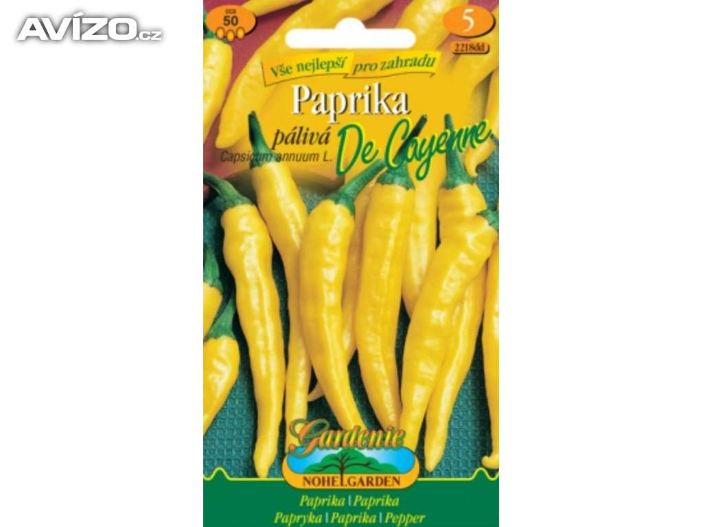 Paprika pálivá De Cayenne, žlutá (semena) rostliny-prozdravi.cz