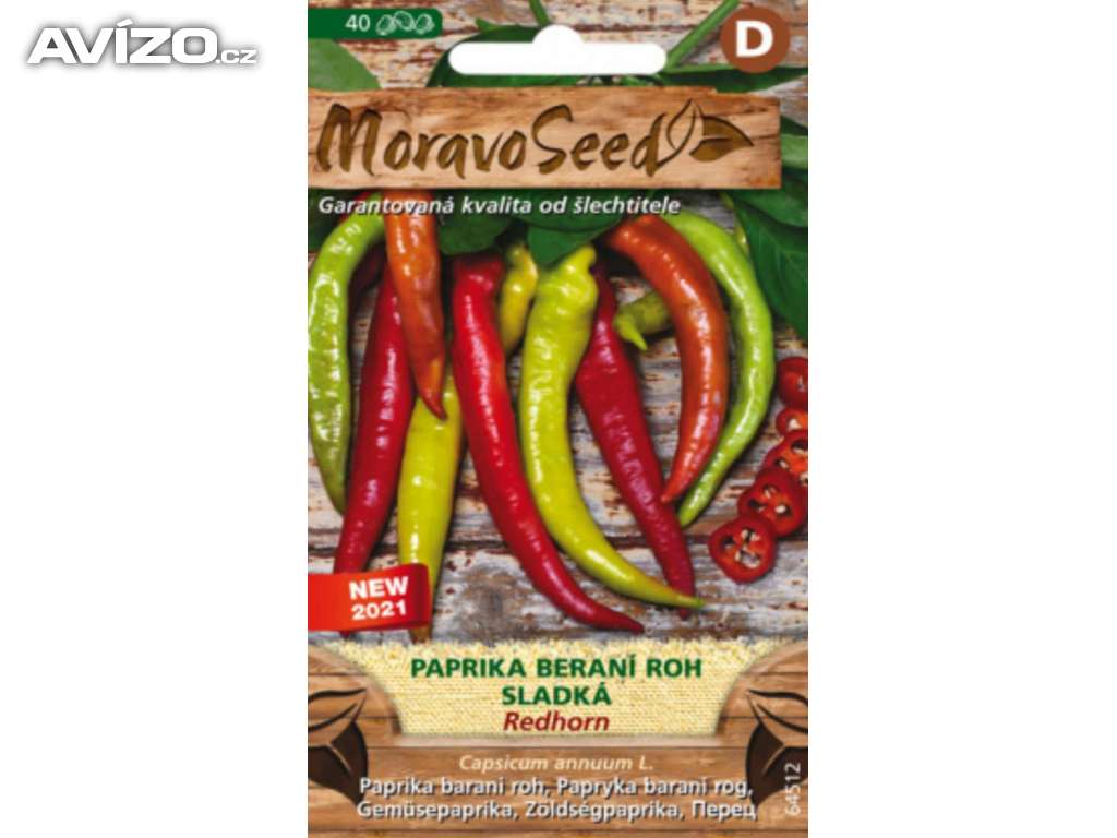Paprika sladká, Beraní roh (semena) www.levna-semena.cz