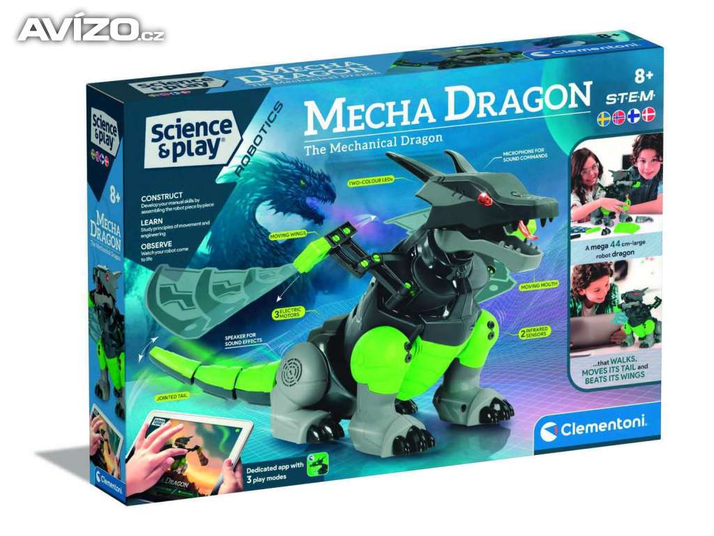 Stavebnice interaktivní Robot Mecha Dragon/Clementoni - nová,nepoužitá