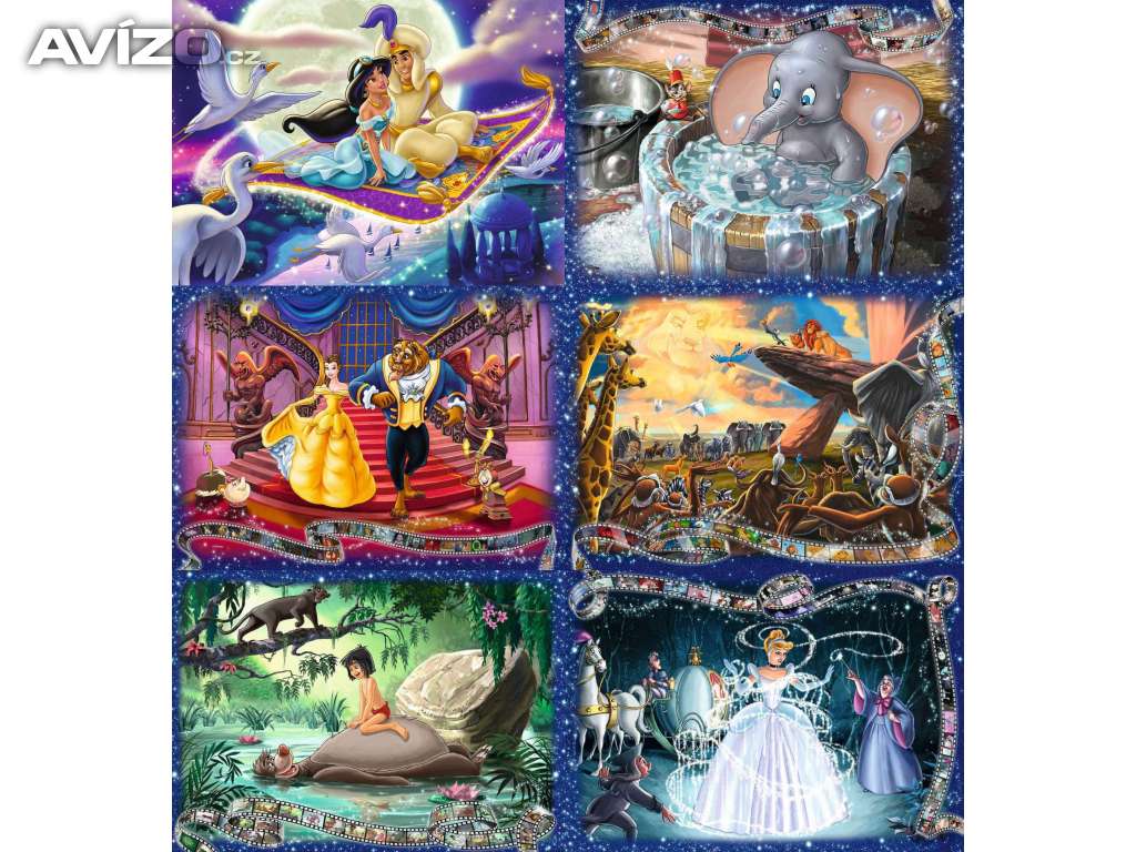 Puzzle Ravensburger Disney kolekce 1000 dílků - 6 druhů , nové