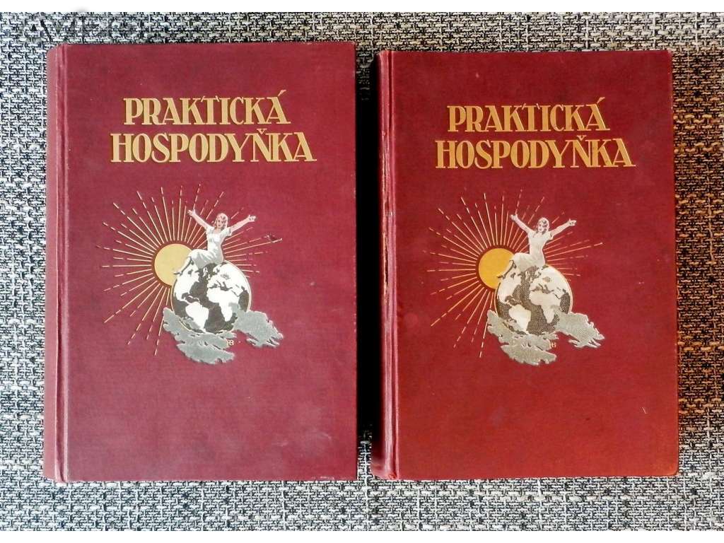 Starožitná kniha Praktická hospodyňka, oba díly 