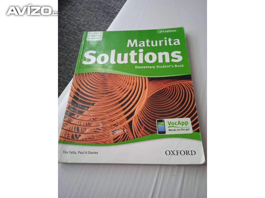 Prodám Maturita Solutions knihu + pracovní sešit s CD za 200,- Kč.