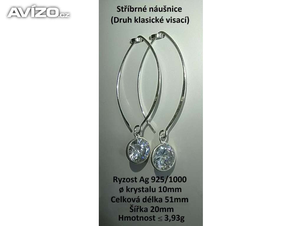 Nové stříbrné náušnice (925/1000)