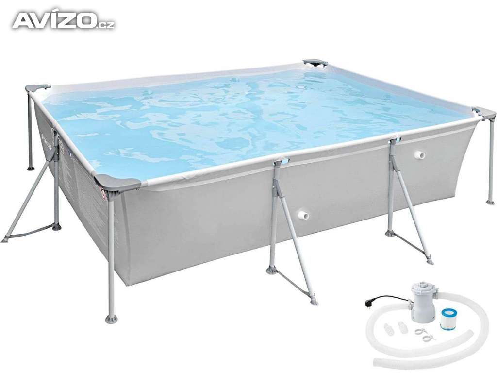 Nadzemní bazén kovovým rámem CS  300 x 65 x 207 cm  filtrace , nový , nepoužitý , 