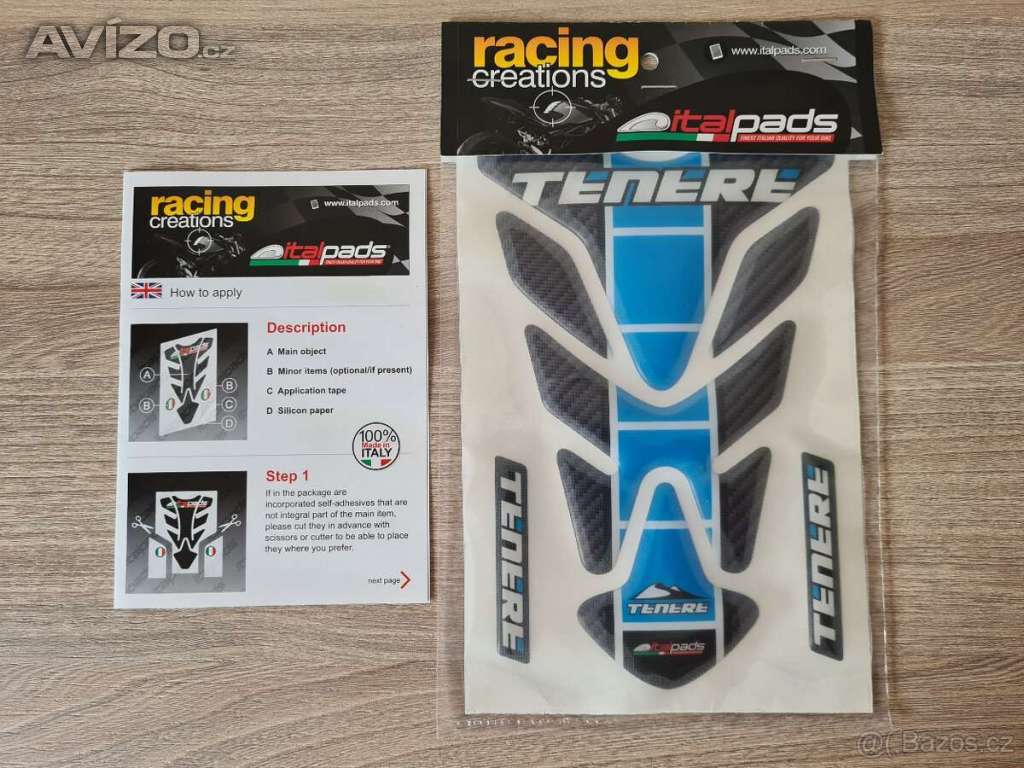 Tankpad Yamaha Tenere + samolepky