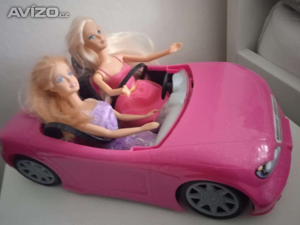 Barbie auto se dvěmi panenkami 