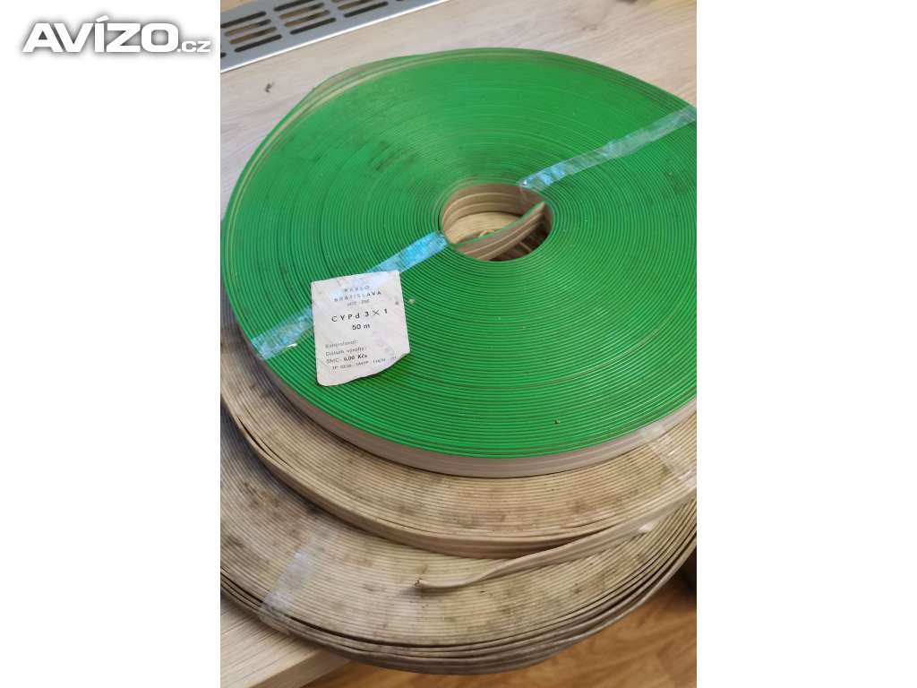 plochý kabel 3 x 1 a 3 x 1,5 mm