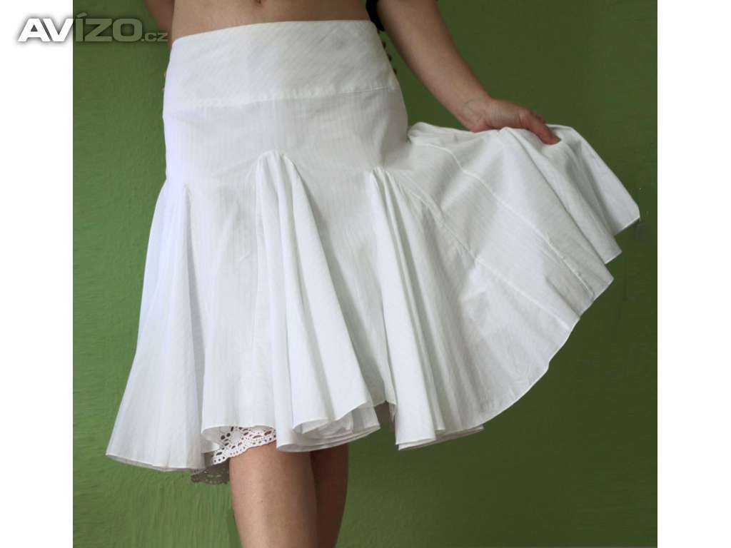 Bílá pin-up godetová cíchová sukně Mexx vel.38