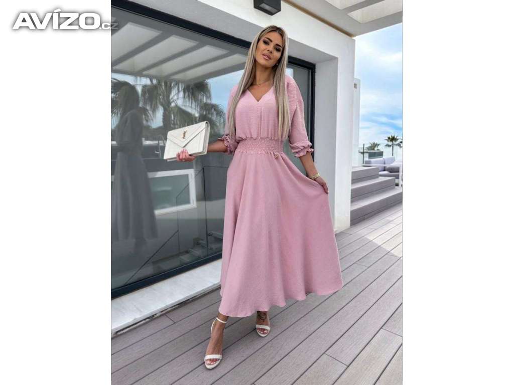 Foto inzerátu Maxi šaty s pružným pasem,