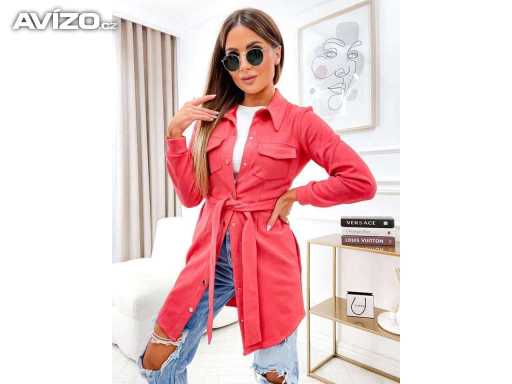 Foto inzerátu Luxusní semišová košile/šaty/kabátek