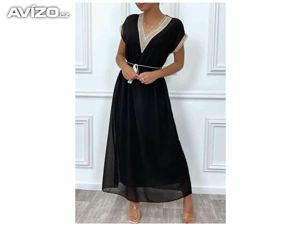 Dlouhé šaty s krajkou