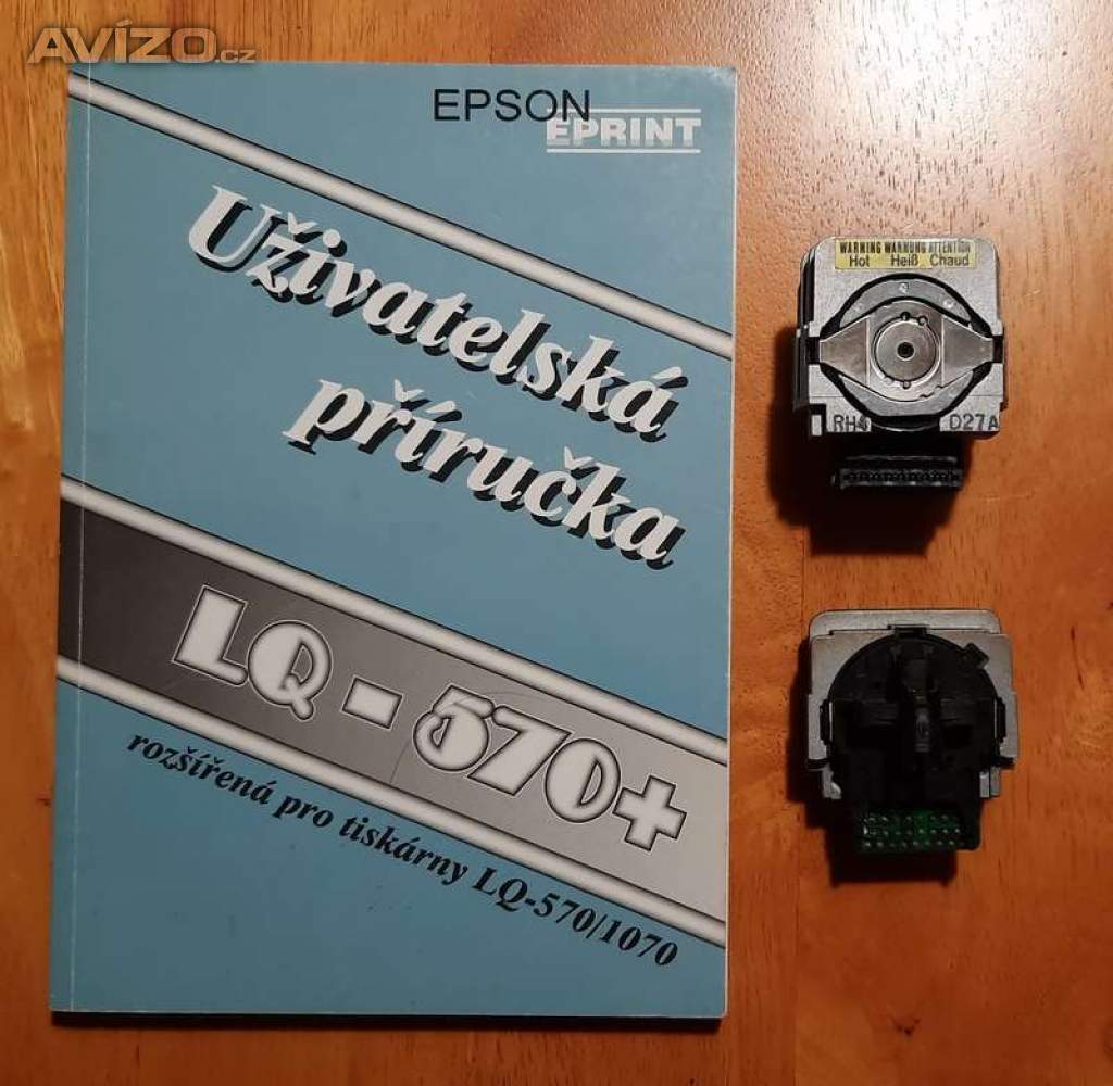 Epson LQ-570+ tisková hlava a uživatelská příručka