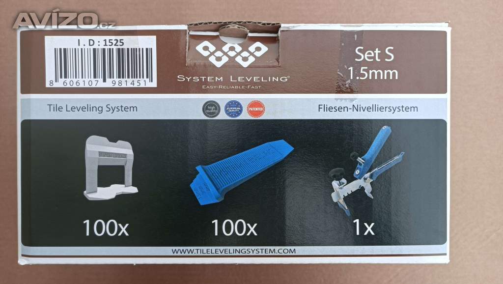 Nivelační profi set 1,5 mm pro dlažbu 3-12 mm (201 ks) 