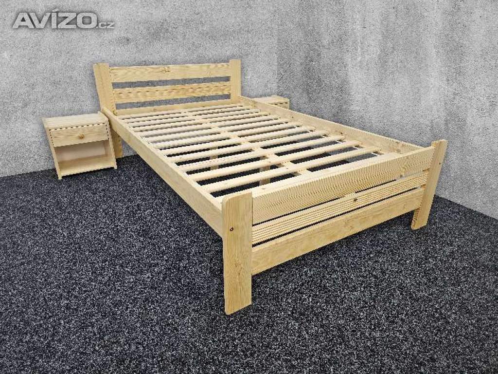 Prodám postel zvýšené s roštem 120x200cm. Nové.