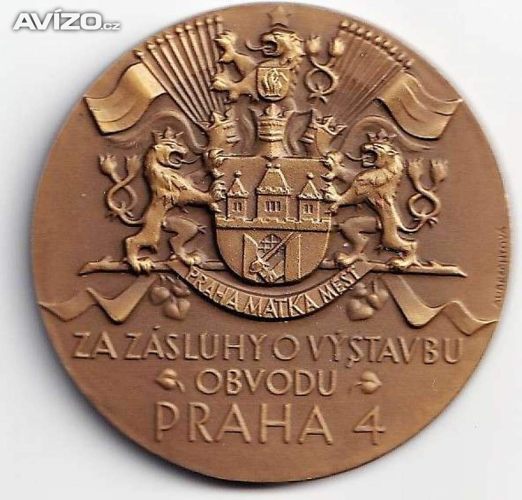 Medaile – PRAHA 4 obvod – za zásluhy o výstavbu