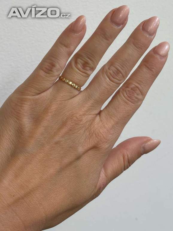 NOVÝ Moderný zlatý prsteň určený pre dámy - Korai