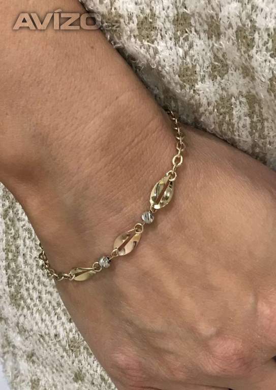 NOVÝ Skutočne jedinečný zlatý dámsky náramok - Korai