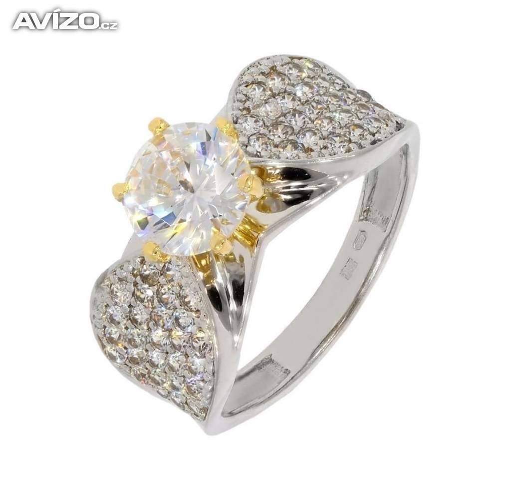 NOVÝ Moderný zlatý prsteň určený pre dámy - Korai