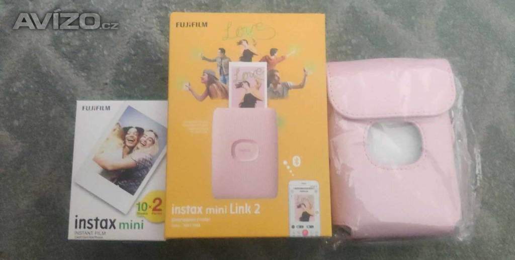 tiskárna k mobilu Instax Mini Link 2 + SET Pink