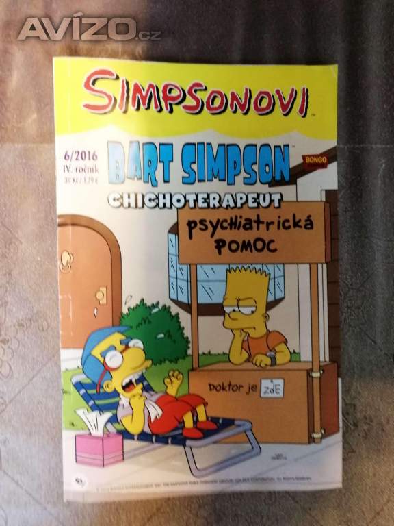 Prodám comics SIMPSNOVI č. 6/2016, 9/2016, 3/2018