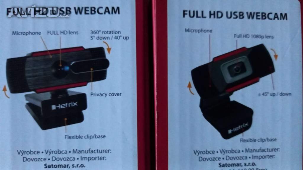 Webkamery Hetrix DW2 a DW5 Full HD USB Webcam