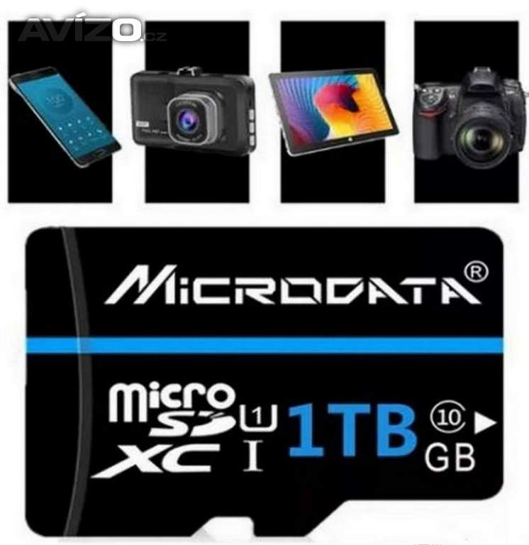 novou Paměťovou micro kartu MICRODATA SDXC -1000 GB class 10 