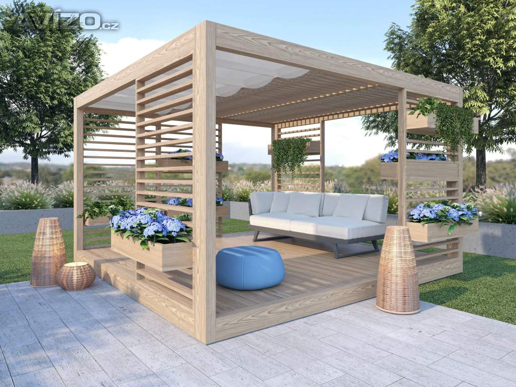 CM 404 Pergola, střecha, dřevěný altán