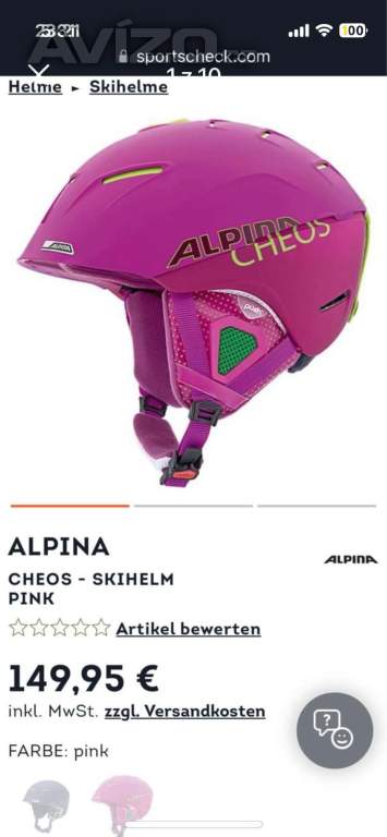 ALPINA CHEOS - SKIHELM PINK