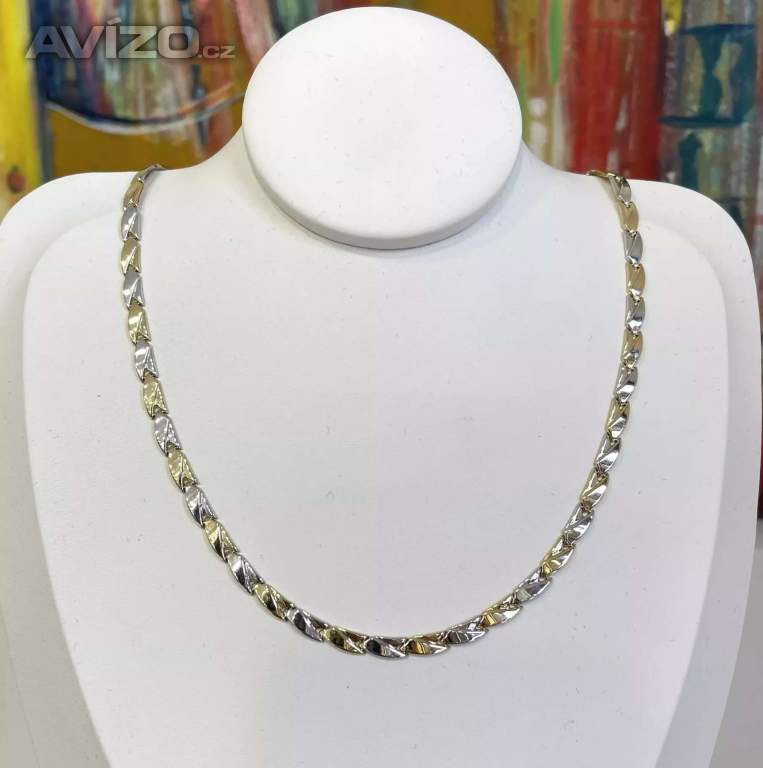 NOVÝ Skutočne krásny zlatý náhrdelník s náramkom - Korai