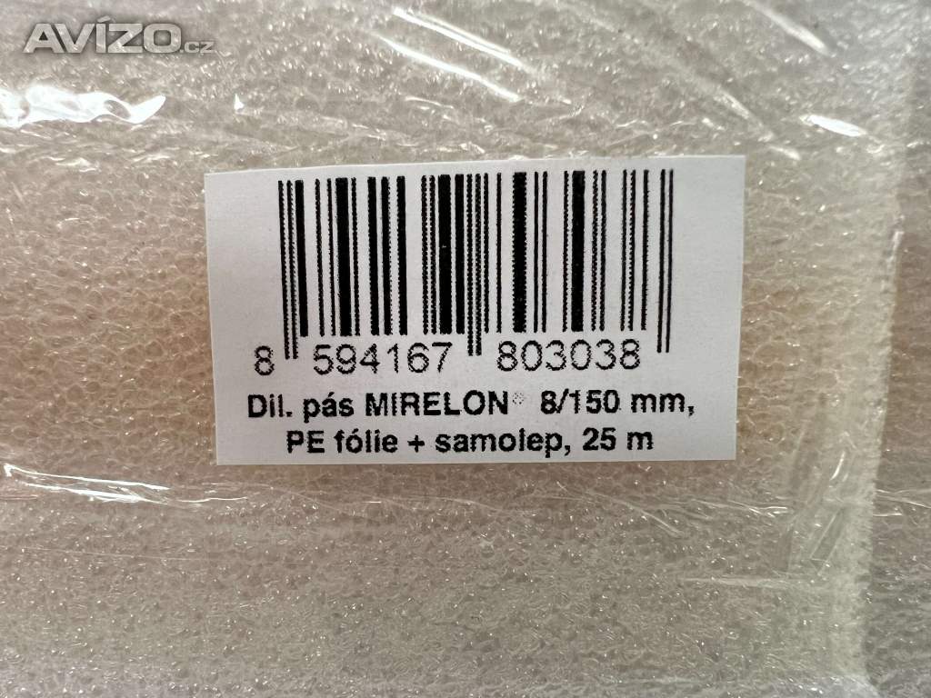 Pás dilatační samolepicí s PE folií 8×150 mm (25 m/ks)