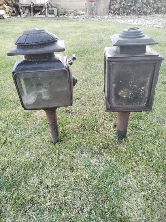 Prodám starožitné kočárové lampy